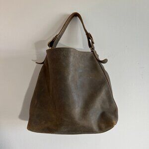 100% Leather Grey bucket bag